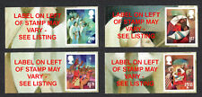 2021 CHRISTMAS SMILERS Set of Four SINGLE LITHO STAMPS + LABELS (labels vary)