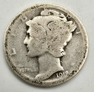 1918 D Mercury Dime AG/G You Grade it! 90% Silver Type Coin Free ship! - Picture 1 of 4