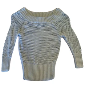 The Limited Junior Girls Crocheted Sweater Small Light Blue Casual Long Sleeve S - Picture 1 of 7