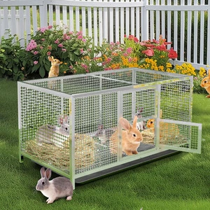 Anti-rust Stainless Steel Chicken Coop Cage Pet House with Tray,Waterproof Cover - Picture 1 of 21