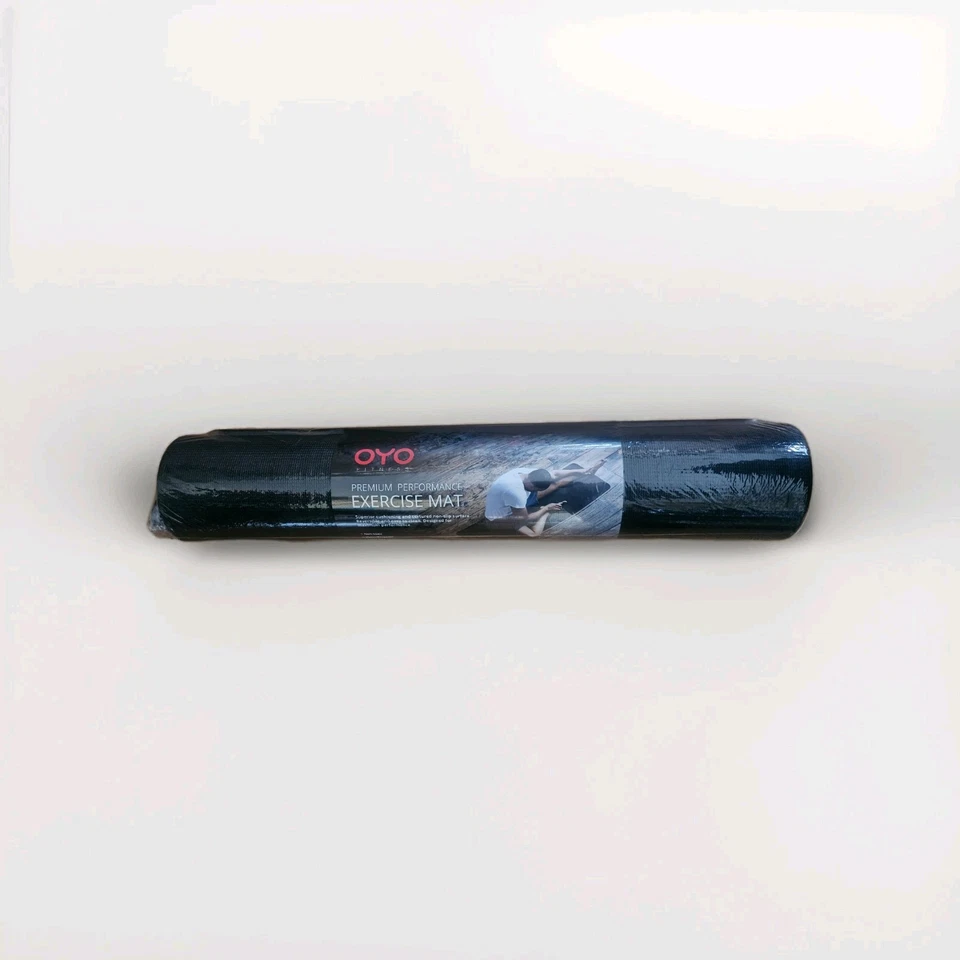 OYO Fitness Ejercicio/Yoga Mat Gris/Negro Reversible 68x24" x 6mm NUEVO Sellado Foto 1 de 1