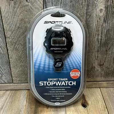 Sportline Sport Timer Stopwatch Black Water & Shock Resistant NEW - Image 1 of 4