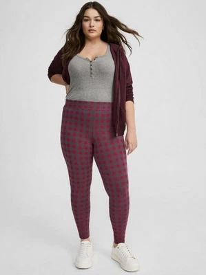 Torrid Women’s Plus Size 0 Scarlett Plaid Periscope Full Length Leggings NWT - Image 1 of 2