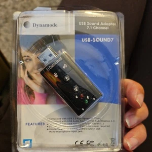 Dynamode Virtual 7.1 Surround Sound Usb 2.0 Adapter Black USB-SOUND7 - Picture 1 of 2