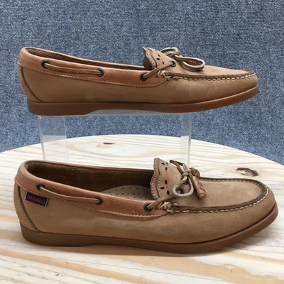 Sebago Shoes Womens 10.5 N Docksides Casual Slip On Boat Flats Brown Leather - Image 1 of 4