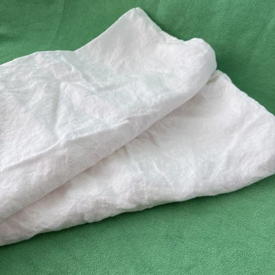 Juego de 2 fundas de almohada de lino blanco fundas de almohada tamaño king Foto 1 de 4