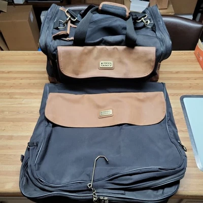 Bolso de Lona Jeep Wrangler Vintage y Bolsa de Lona 1995 Negro Set Foto 1 de 4