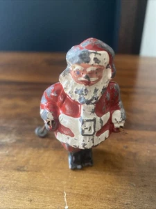 "Estatuilla de Navidad de colección Barclay plomo fundido esquí SANTA CLAUS 3""" - Imagen 1 de 4