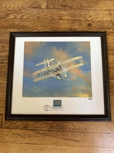 Framed First DAY OF issue Print & Stamp Postmark Ohio 1997 Model B Plane Wright - Picture 1 of 2