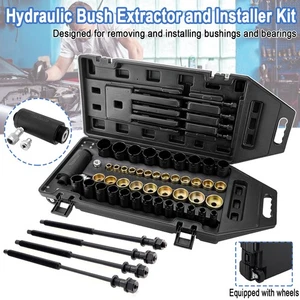 Universal Hydraulic Sleeve Kit Bushes Bearings Remove Installer Garage Tool Set - Picture 1 of 15