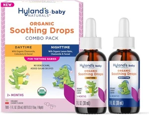 Hyland's Baby Organic Daytime and Nighttime Soothing Drops Combo Pack, Drops... - Picture 1 of 8