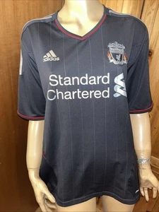 Liverpool FC 2011/12 Adidas Away Football Soccer Shirt Jersey Gray Mens sz Large - Picture 1 of 16