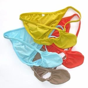 K703 C Mens Underwear Tanga Bikini Contoured Pouch Fine Cotton Jersey - Picture 1 of 28