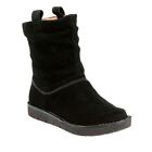 New Womens Clarks Un Ashburn Suede Slouch Boots Black or Khaki Retail $180