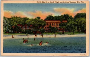 Panama City Florida FL, 1957 The Cove Hotel, Right on the Bay, Vintage Postcard - Picture 1 of 2