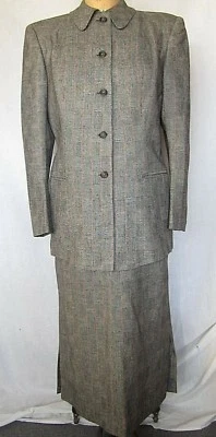 Vintage Women's Pencil Skirt Suit Tailored by PHIL KRONFELD Wool Costume Cosplay - Image 1 of 4