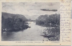 Potomac Cumberland Maryland Postcard 1907 Flag cancel - Picture 1 of 2