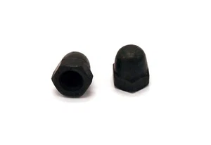 Lot de 10 écrous bombés M8 en acier inoxydable noir finition galvanisée M8/8 mm - Afbeelding 1 van 2