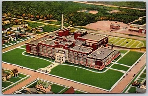 Vtg Hibbing Minnesota MN High School & Jr College Aerial View 1930s Postcard - Picture 1 of 2
