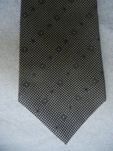 NAUTICA Mens  GOLD & GRAY geometric woven SILK TIE - Picture 1 of 3