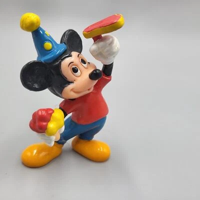 Boneco de PVC Mickey Mouse Walt Disney Prod HK Applause 1980s feiticeiro barulhento - Imagem 1 de 4