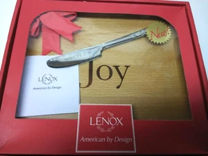 NUEVO EN CAJA NUEVO EN CAJA LENOX JOY WOOD 8.5" TABLA DE QUESO BANDEJA PARA SERVIR CON CUCHILLO PARA EXTENDER JOY - Imagen 1 de 11