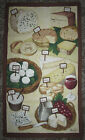 Beauville cotton linen tea towel, fromage French cheeses grapes & wine, chevre 