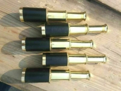 TELESCOPIO NÁUTICO MARINO 6"" CON EMPUÑADURA DE CUERO TELESCOPIO LOTE DE 50 UNIDADES Foto 1 de 4