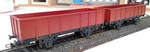 HO FOBBI LOT DE 2 X WAGONS TOMBEREAU LONG A ESSIEUX SNCF NO JOUEF - Imagen 1 de 4