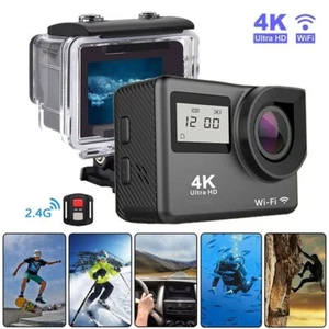 HD Action Camera 4K/60fps 24MP WiFi 2" IPS170D Underwater Helmet Vedio Camcorder - Picture 1 of 13