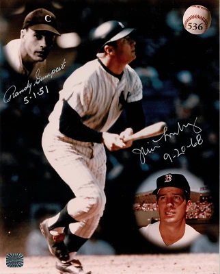 Jim Lonborg Randy Gumpert firmado autografiado 8x10 Mickey Mantle foto! AMCo 8397 Foto 1 de 2