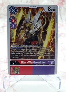 Digimon Card - BlackWarGrowlmon EX4-010 U Alternative Being - NM - Picture 1 of 2