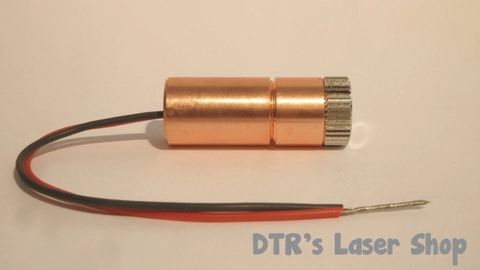 DTR'S LASER SHOP 7W NUBM44-V2 450nm Laser Diode In Copper Module W/Leads & Glass Lens