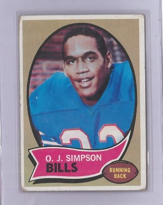 1970 Topps #90 O.J. Simpson Rookie Card Football Vintage RC - Image 1 of 2