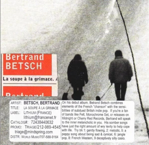 CD BERTRAND BETSCH - La Soupe A La Grimace - Lithium - 72438 446582 - (NM/EX) - Picture 1 of 3