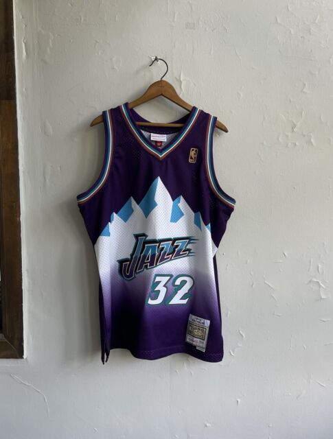 Karl Malone Utah Jazz Youth Hardwood Classics Name & Number T-Shirt - Purple