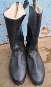 Bundeswehr NVA Offizier Leder warme Stiefel Gr. 25,5 US6 - Bild 1 von 12