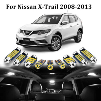 12pcs Interior LED Map Dome Light Bulbs Kit For 2008-2013 Nissan X-Trail T31 - Image 1 of 4