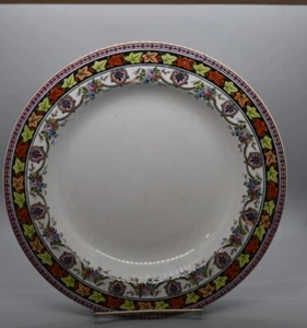 Tazón de sopa de borde JD&Co York patrón 10,5" hojas multicolor flores vajilla de transferencia B - Imagen 1 de 9