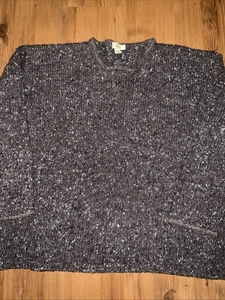 vintage 90s J CREW chunky sweater baggy boxy 100% Wool Size Large - Picture 1 of 3