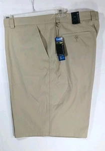 Pebble Beach Khaki Golf Men's Shorts Tan Size W46 Performance Big & Tall NWT - Picture 1 of 15