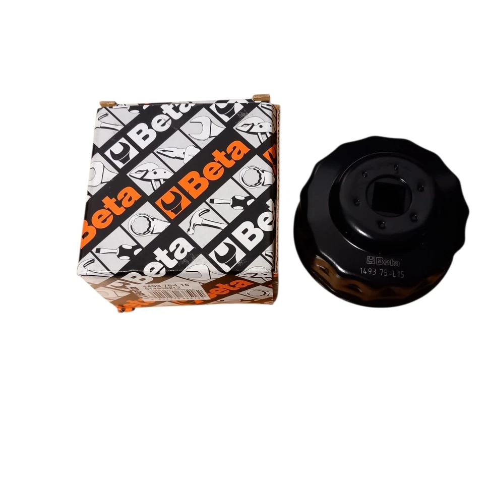 CHIAVE A TAZZA BETA PER FILTRI OLIO Ø 75 - 15 LATI - Immagine 1 di 4