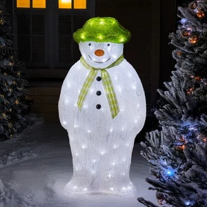 The Snowman Christmas Decoration LED Light Up Acrylic Ornament Home Large 54cm - Picture 1 of 24