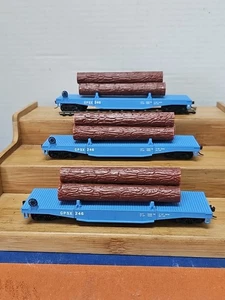 3 Walthers Trainline 931-764 Log Dump Car w/Logs Georgia Pacific . - Picture 1 of 10