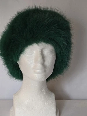 FAUX FUR GREEN BERET HAT O/S - Image 1 of 4