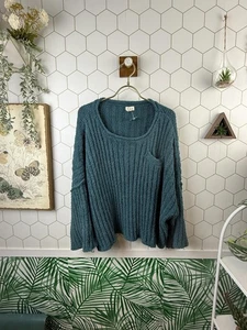 POL Ribbed Knit Sweater with Round Neck and Pocket - Size - Medium - Picture 1 of 5