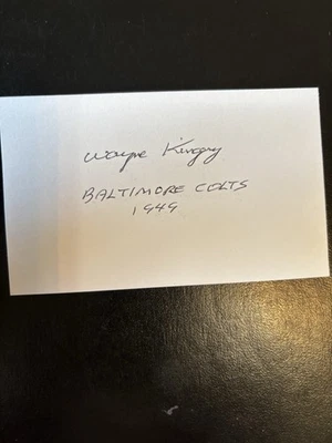 Wayne Kingery (McNeese St.) HB/DB,1949 年巴尔的摩小马队,2016 年去世 — 第 1/2 张图片