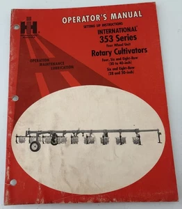 IH International Harvester 353 Rotary Cultivators Operators Manual - Picture 1 of 11