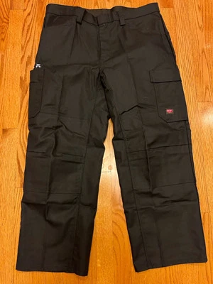 TESLA Motors logo EMPLOYEE Black WORK PANTS 38x28 Redkap Car Factory NEW w/o TAG - Image 1 of 4