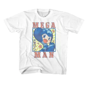 Kids Mega Man Square And Stars Gaming Shirt - Picture 1 of 2